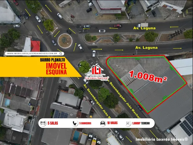 Ponto/ Imóvel Comercial de Esquina com 1.008m² na Avenida Principal do Planalto
