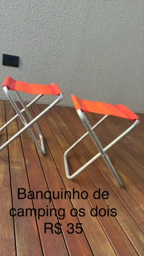 2 banquinhos camping por 30 reais