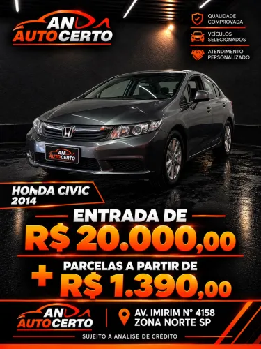 Honda Civic Sedan LXS 1.8/1.8 Flex 16V Aut. 4P 2014