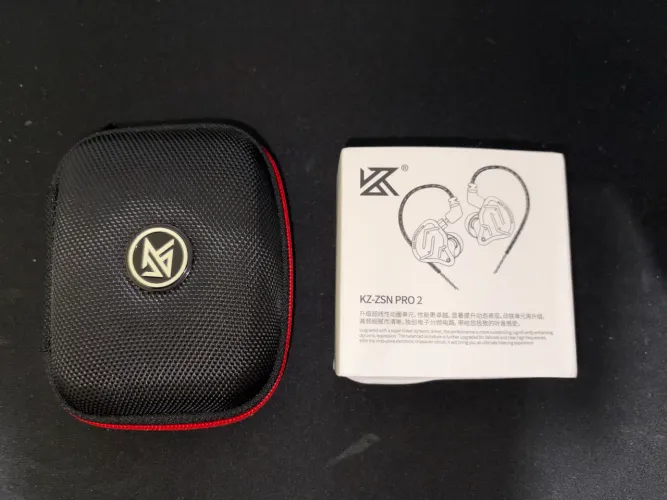 Fone de ouvido kz zsn pro 2 versão com microfone + case kz