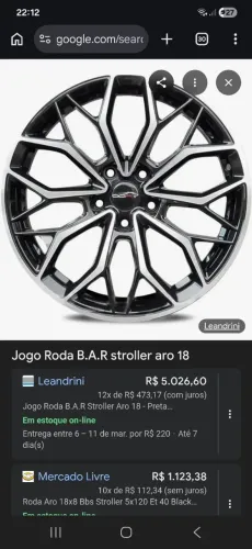Rodas BBS STROLLER  18 5X100 ZERAS 