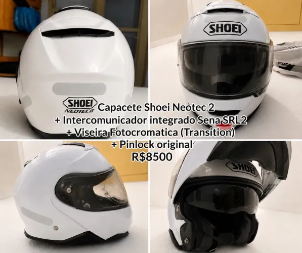 Capacete Shoei Escamoteavel + Intercom integrado
