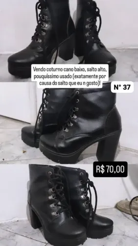 Coturno feminino Tam 37