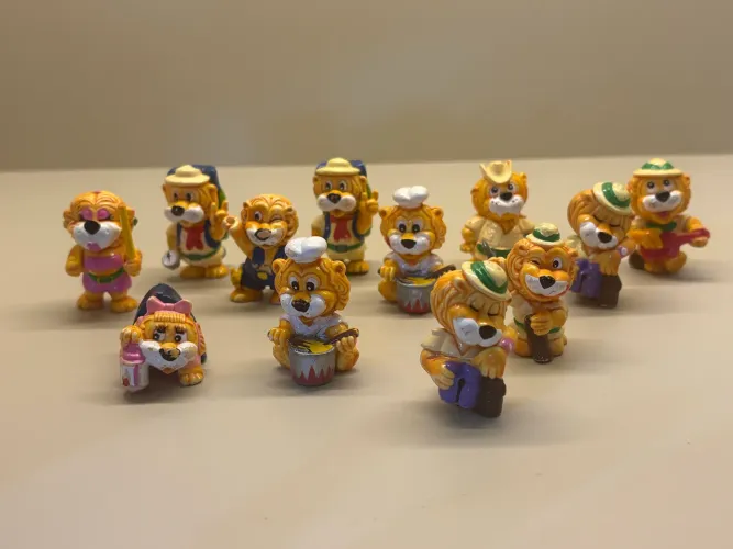 Lote Kinder Ovo Leãozinhos Antigo Coleção Miniaturas Raras
