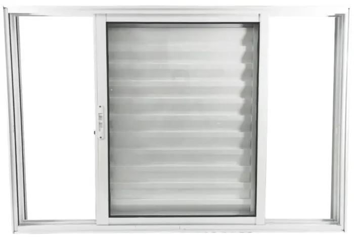 3 Janelas Venezianas JAP Perfecta 1,20x1,20 Alumínio Branco 3 Folhas + Tela Mosquiteira