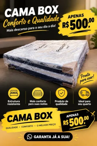 CAMA BOX - 12 cm de espuma