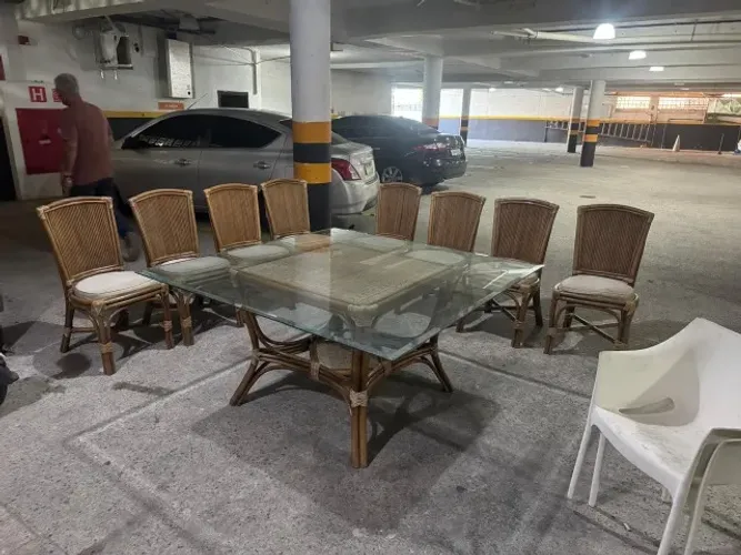 sala de jantar 8 pessoas - apui com junco