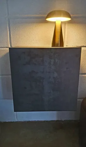 Criado mudo mesa lateral aco corten gabinete industrial moderno laser