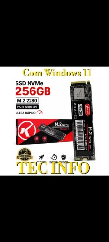 Nvme 10 x mais rápido SSD 256 gigas de brinde windows 11 ret palhoça bela vista 