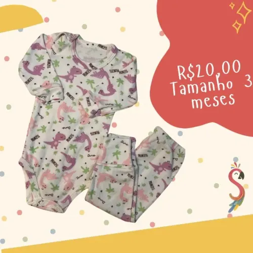 Conjunto Body e Calça Dino Princess