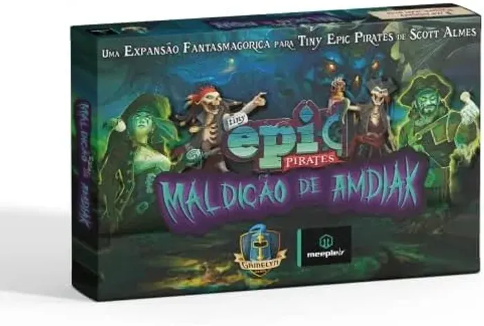 Tiny Epic Pirates: Maldição de Amdiak  (Expansão) - Jogo de Tabuleiro - Board Game