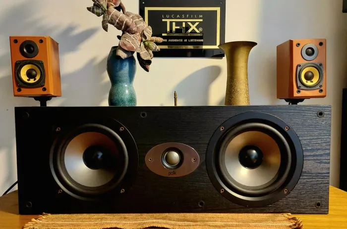 CAIXA CENTRAL POLK TS X250C 150W 8ohms 91dB WWW.BASSOFFICEHT.COM.BR