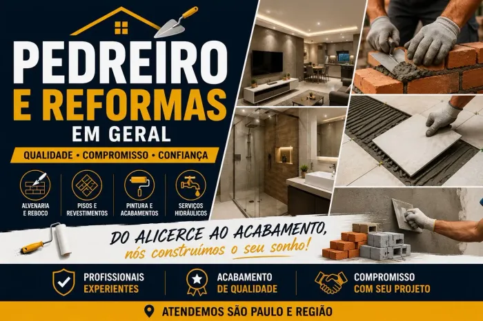 PEDREIRO E REFORMAS EM GERAL