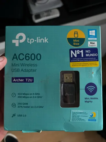 Adaptador Wi-Fi USB TP-Link Archer T2U AC600 Dual Band