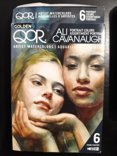 Conjunto de cores para retrato QoR Ali Cavanaugh da GOLDEN, tubos de 6 x 5 ml