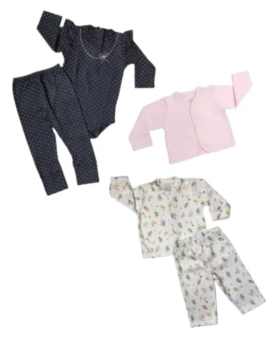 Lote 4 - Roupas de Bebê Outono/Inverno para Meninas de 4 à 6 Meses 13 Peças
