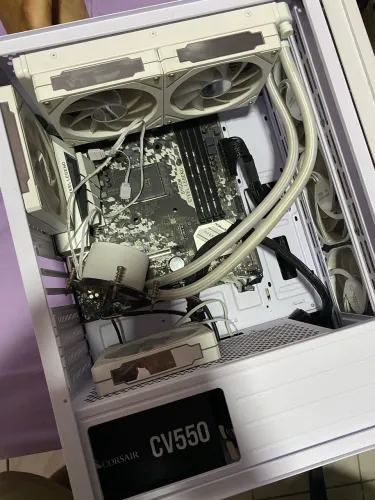 Pc gamer peças b450m fonte corsair water cooler 240mm