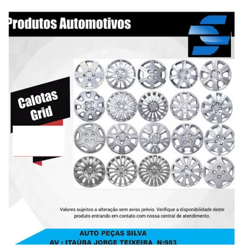 Jogo de calota Aro 13 14 Carros novos mobi argo uno atractive Ka Promoção sds