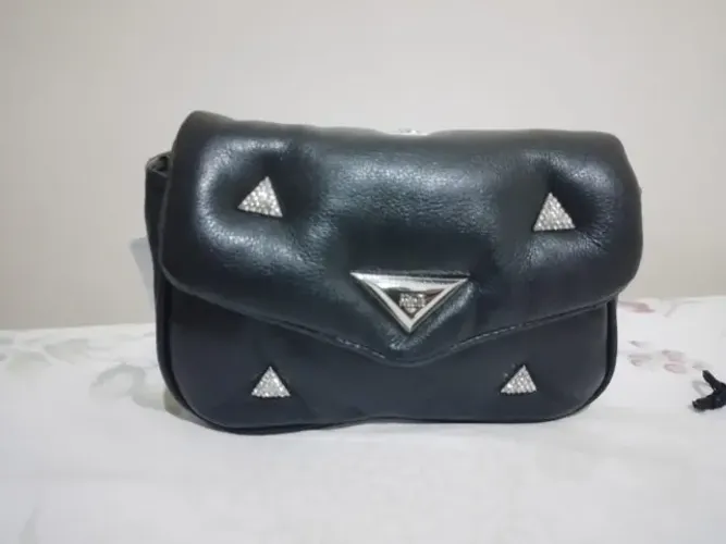 Bolsa tiracolo couro 944 preta