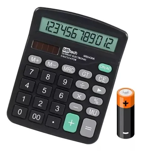 Calculadora grande balcão comércio 12 dígitos nova lacrada + pilha