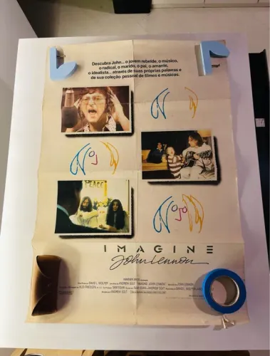 Pôster original de cinema Imagine: John Lennon (1988/89)