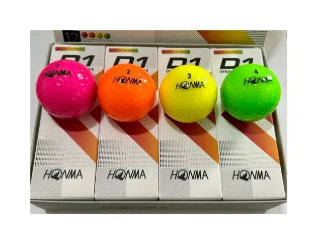 Bolas de Golfe Honma D1 Coloridas cx com 12 bolinhas