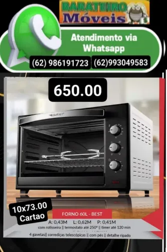 Forno Elétrico 60 Litros - Best
