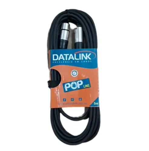 Cabo XLR Macho - XLR Fêmea 5m Pop Line Datalink