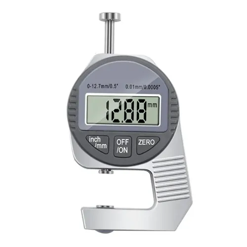 Micrômetro Digital, Medidor de Espessura Portátil - 0 a 12.7mm
