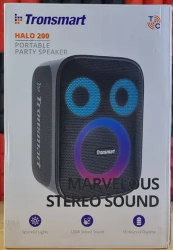 Lançamento Caixa De Som Tronsmart Halo 200 120w Nova Original 18 horas - Aceitamos Olx Pay