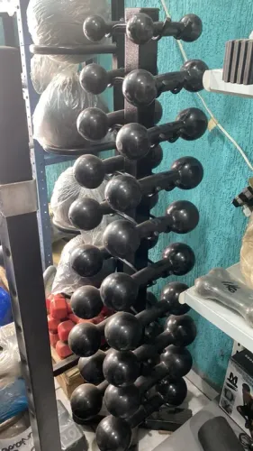Torre completa halter bola emborrachado do 1 ao 10 kg 