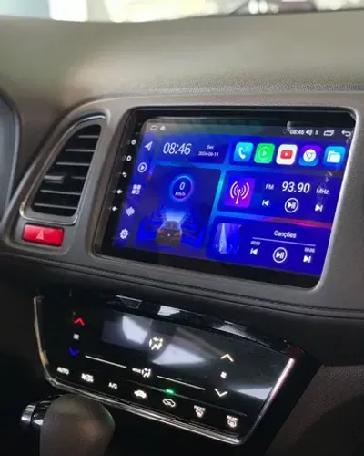 Central Multimídia Android 9"HD alta definição WiFi carplay sem fio 