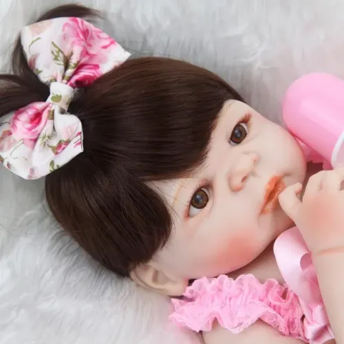 Bebê Reborn Original Realista-Toda De Silicone Presente Aniversário Menina Brinquedo