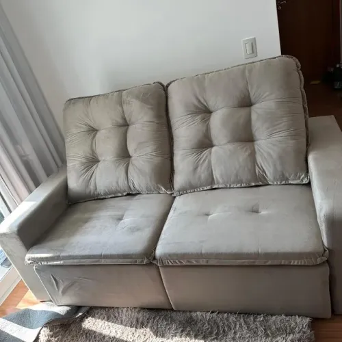 sofa com pillow top e espuma d33 novo