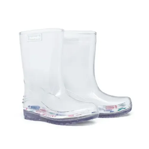 Galocha infantil bota tranparente