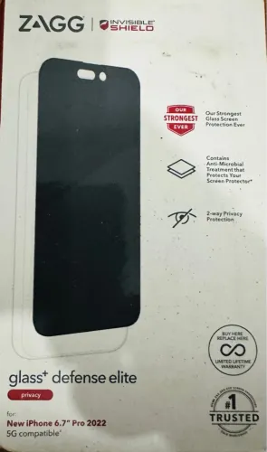 Película InvisibleShield Privacidade ZAGG - Nova Original Apenas para IPHONE 14 PROMAX