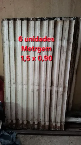 6 Telhas PVC Branca 1,65x0,90