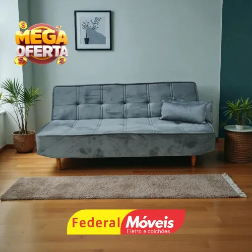 Sofá Cama 1,88m D33 Reclinável Promoção - Entregamos