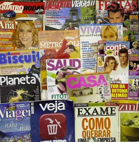 Kit com 8 revistas aleatórias - veja lista
