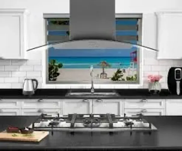 COIFA DE VIDRO ILHA 90cm Agratto 220 V (Na caixa)