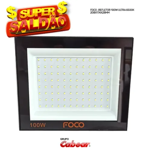 REFLETOR 100W ULTRA 6500K 208x174x28mm - FOCO 