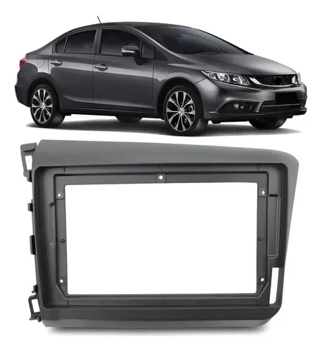 Moldura Painel Dvd 2 Din 9 Honda Civic 2012-2016