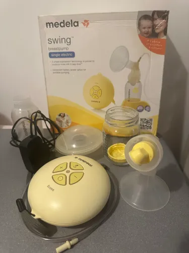 Medela Swing flex, extratora de leite + esterilizador + kit de Potes