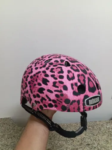 Capacete de bicicleta Nutcase - Pink Leopardo