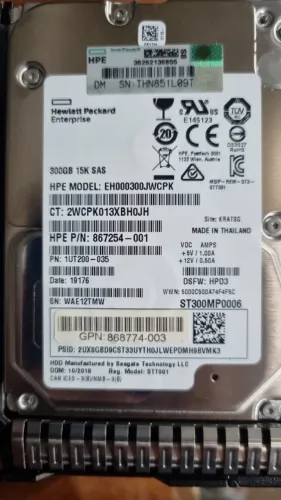 Hd hp 300gb 15k sas pn 867254-001