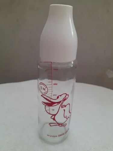 Frasco de Leite Antigo - Santa Marina e Curity.