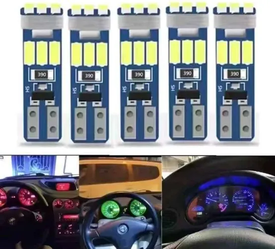 Luzes LED para painéis e iluminação interior do carro.