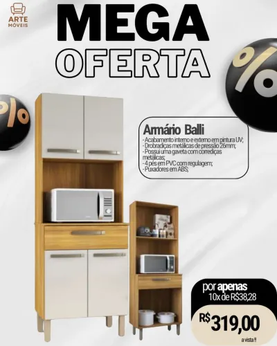 ARMÁRIO DE COZINHA BALLI - MEGA OFERTA 