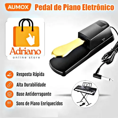 Pedal sustain de Piano e teclado