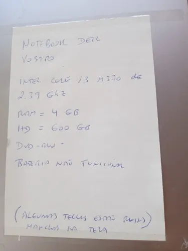 NOTEBOOK DEL VOSTRO M370 - LEIA A DESCRIÇÃO